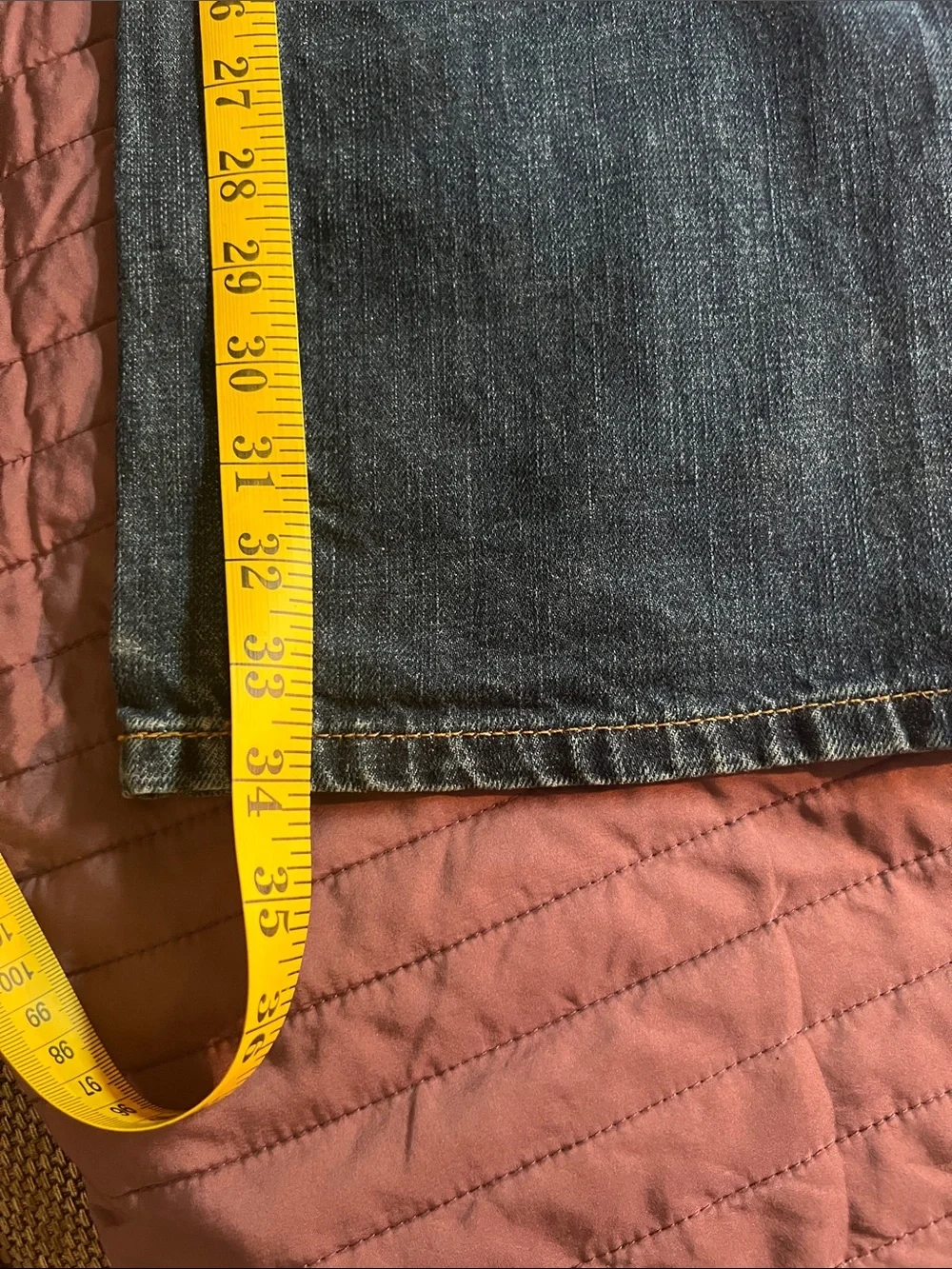 Tommy Hilfiger Light & Dark Blue Denim‎ with Gold Stitching Mens classic 34/34